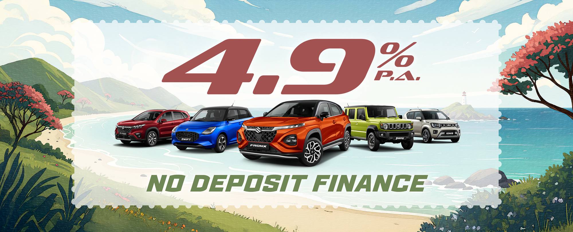 4.9% p.a. No Deposit Finance